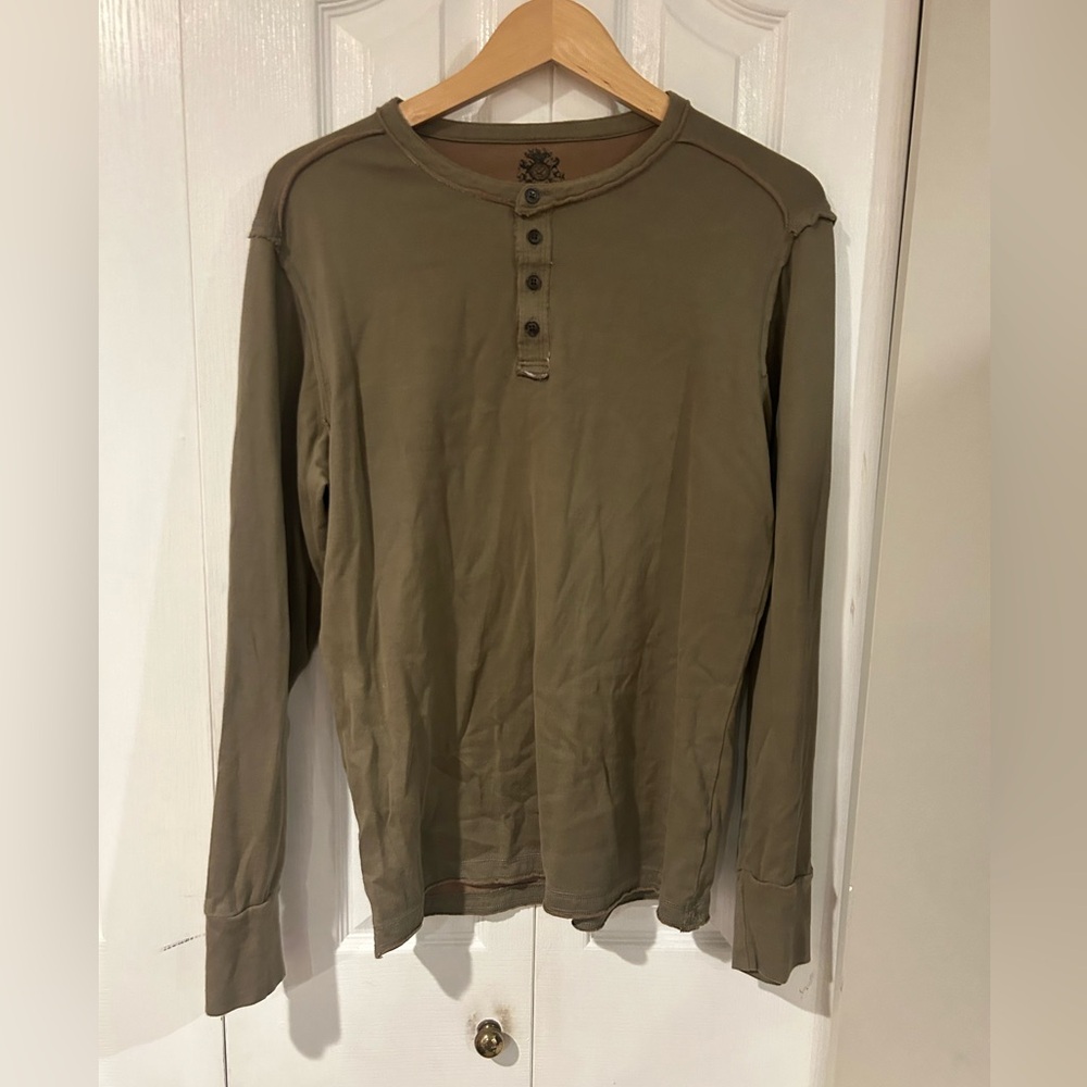 Men's Olive Henley Shirt